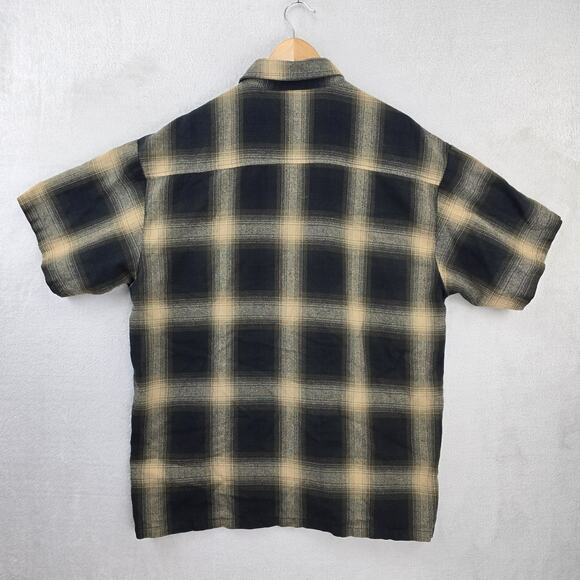 Vintage Caltop Shirt Mens XL Black Brown Plaid Chicano Lowrider Made In USA - Picture 5 of 7